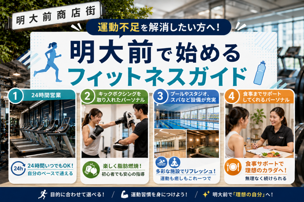 運動不足を解消したい方へ！明大前で始めるフィットネスガイド
