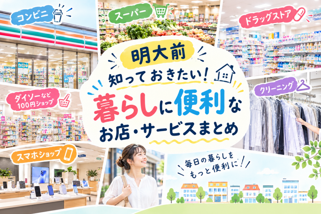 【明大前】知っておきたい！暮らしに便利なお店・サービスまとめ